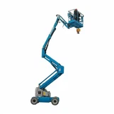 What should be checked during a pre - use inspection of a boom lift?